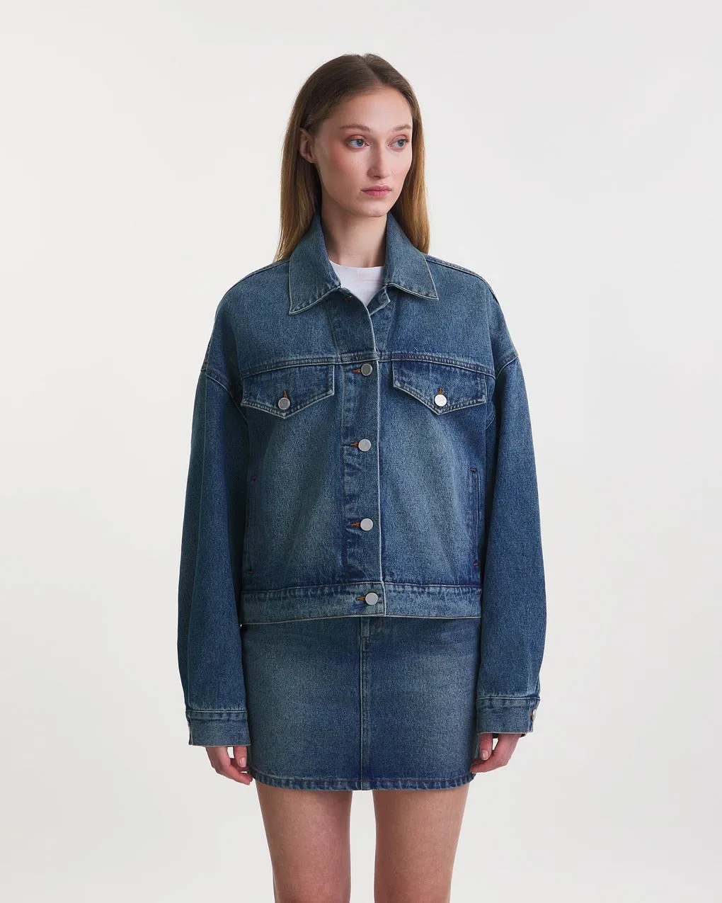 Wakakuu Icons   Jacket Lucky Denim Blå 